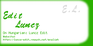 edit luncz business card